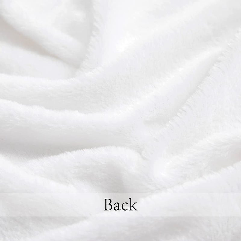ANRODUO Pack of 2 White Throw Pillow Covers Luxury Fluffy Pillows Faux Fur Decorative Pillows Plush Cushion Case Fuzzy Mongolian Merin Style for Bed Couch Sofa Living Room Spring Decor 18x18 Inch - Image 5